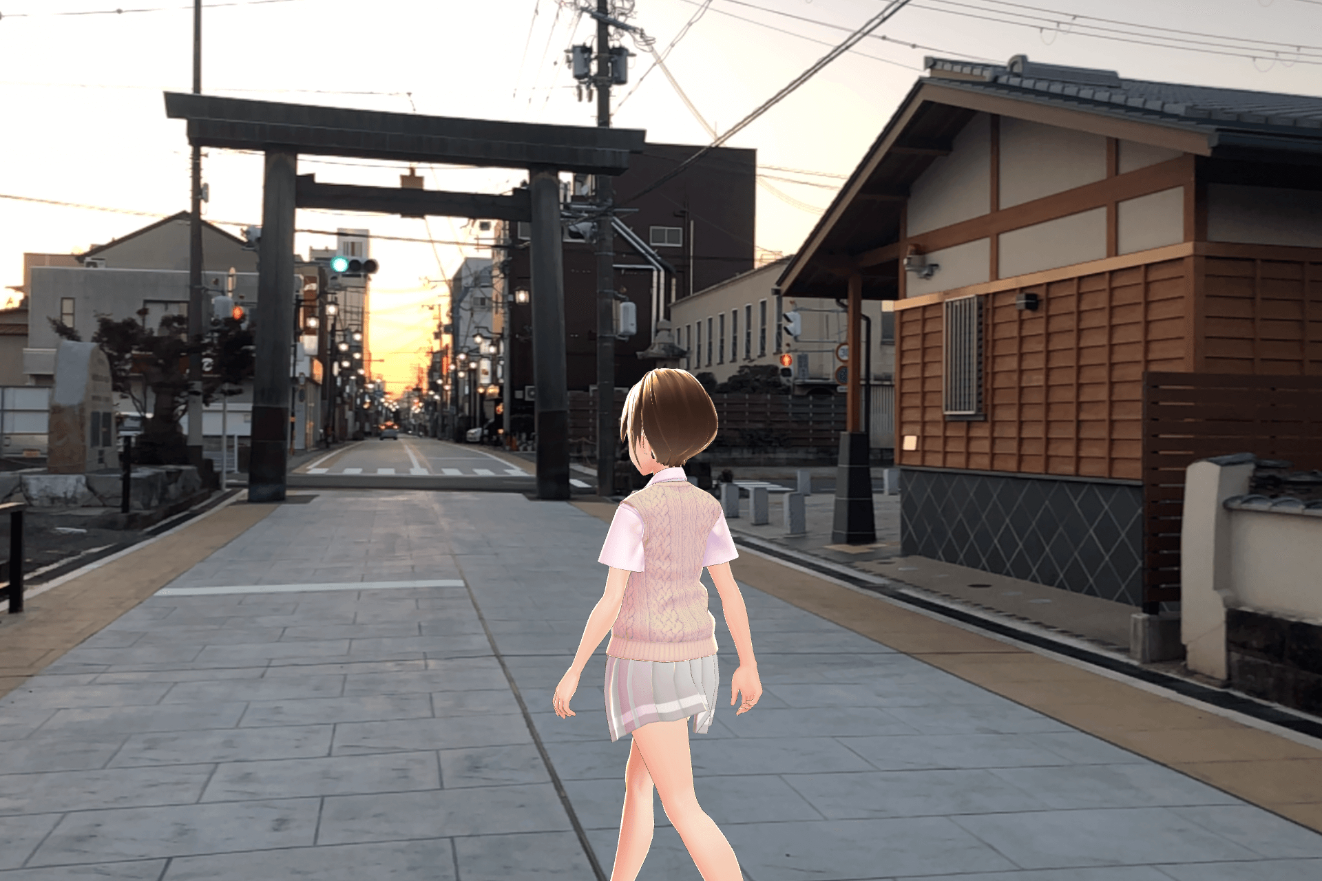 構図は画面越しにキャラと一緒に探す