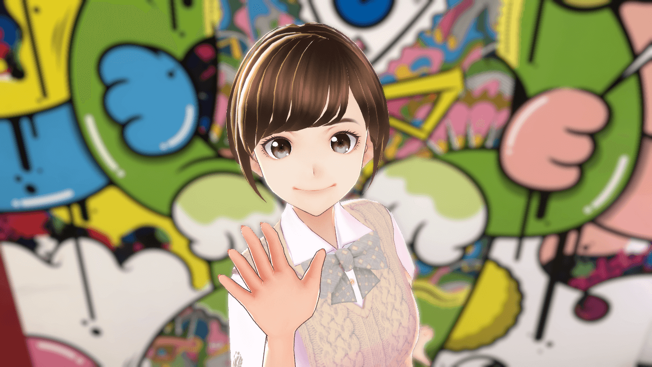 カラフルな背景がキャラ映えする