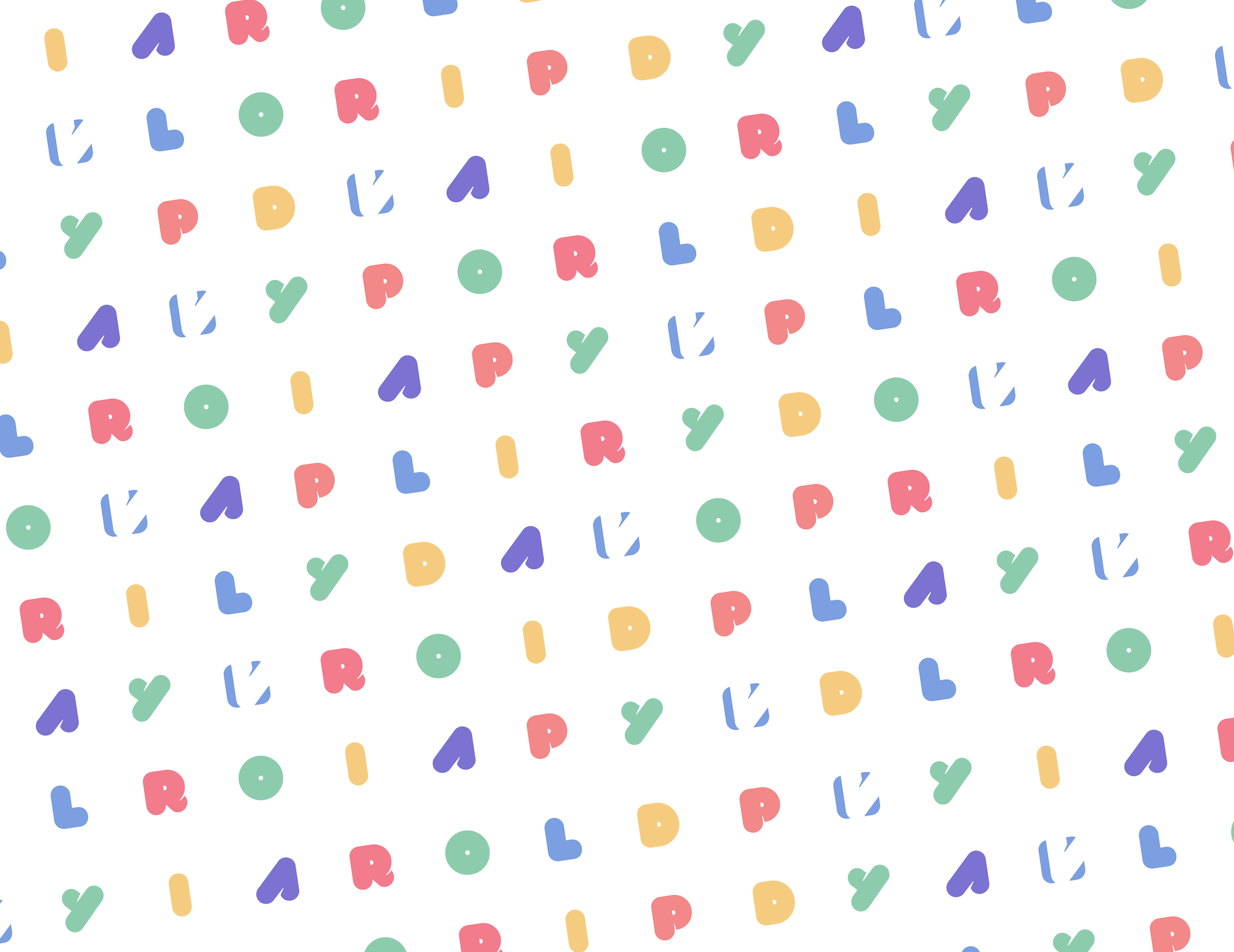 「PLAY VRoid」ロゴの文字を活かしたカラフルなテキスタイル